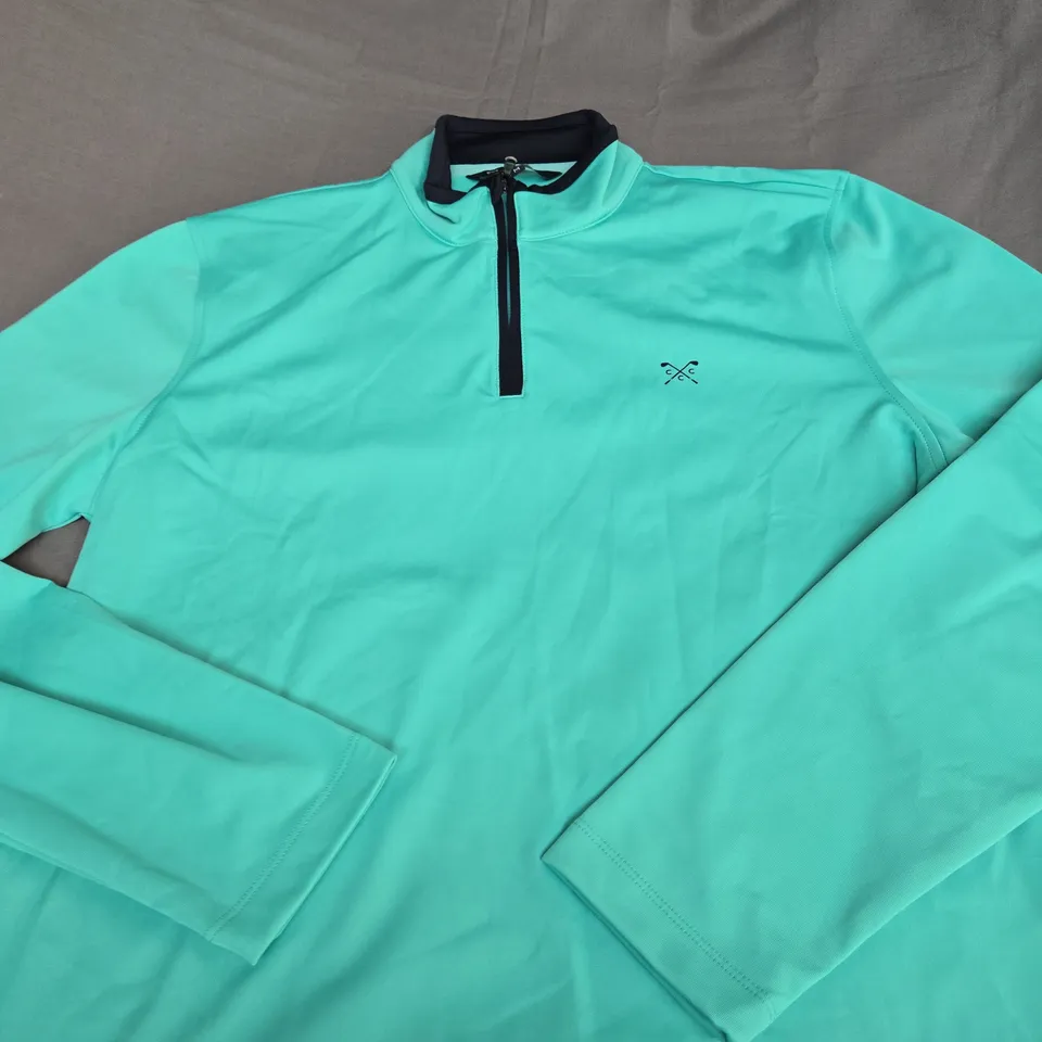 CREW CLOTHING COMPANY 1/4 ZIP GOLF SHIRT SIZE M