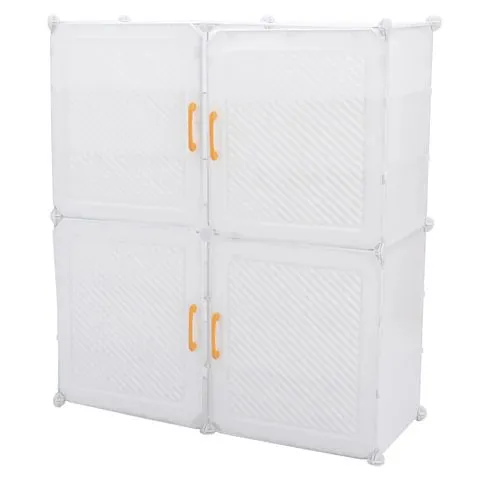 BOXED 6-TIER SHOE CABINET - WHITE