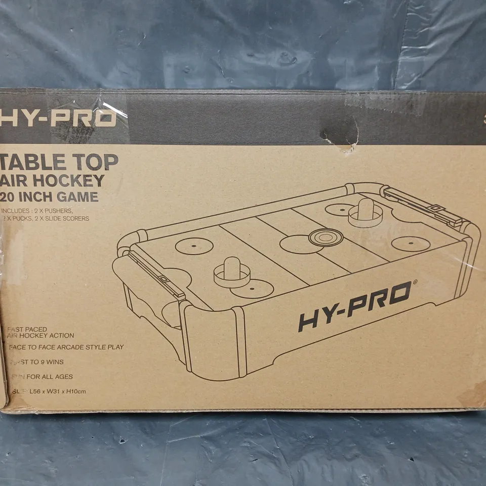 BOXED HY-PRO 20" TABLETOP AIR HOCKEY RRP £24.99