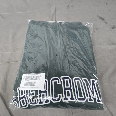 ABERCROMBIE & FITCH LOGO HOODIE IN GREEN SIZE S