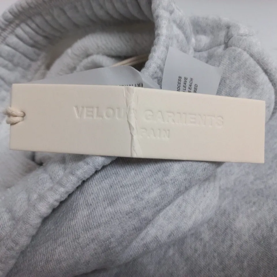 VELOUR GARMENTS SPAIN LARGE GREY JOGGERS TAGGED