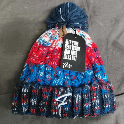 FLURO BEANIE HAT WITH POM-POM 