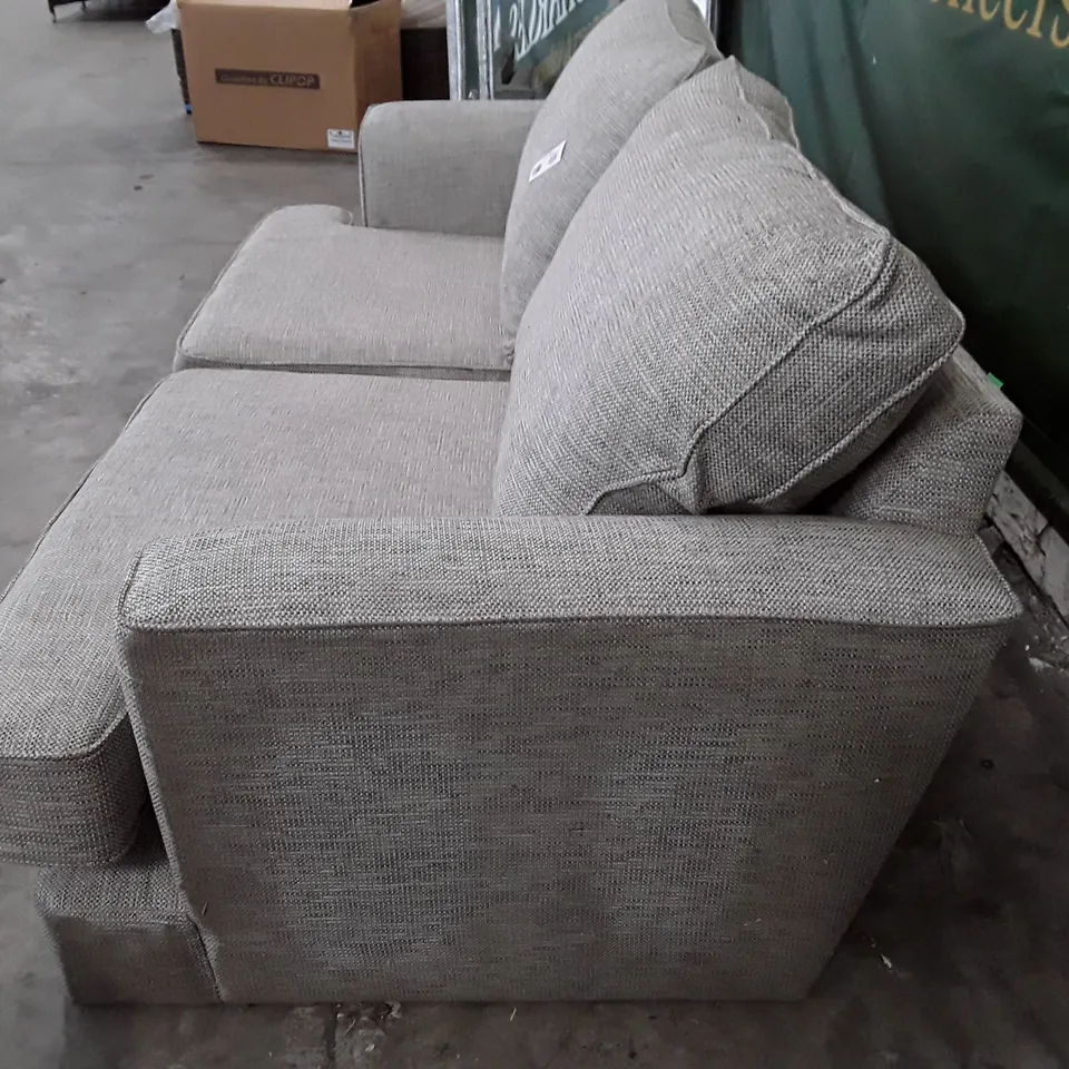 QUALITY DESIGNER 3 SEATER SOFA - GREY FABRIC 