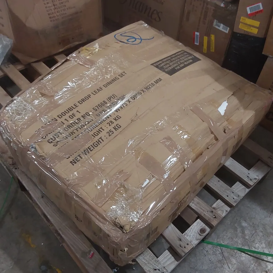 BOXED JAEDEN EXTENDABLE DINING SET WITH 2 CHAIRS