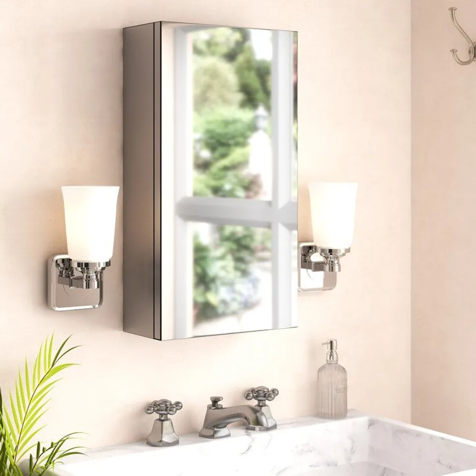 BOXED CLAUNCH 30CM X 55CM SURFACE MOUNT FLAT MIRROR CABINET 