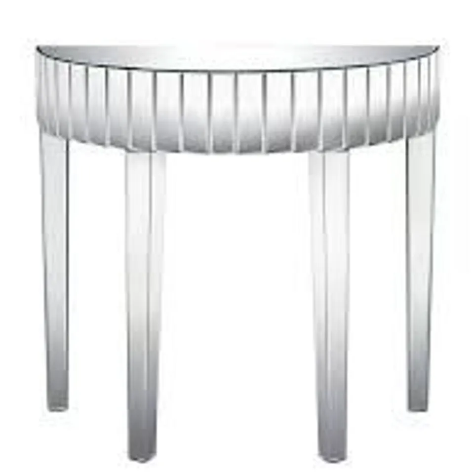 VEGAS OCCASIONAL HALF MOON MIRRORED CONSOLE TABLE RRP £129