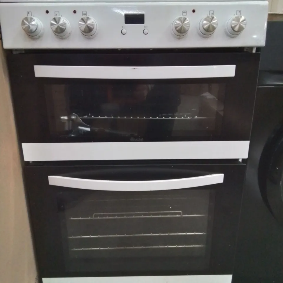 SWAN CERAMIC HOB ELECTRIC COOKER WHITE SX158110W