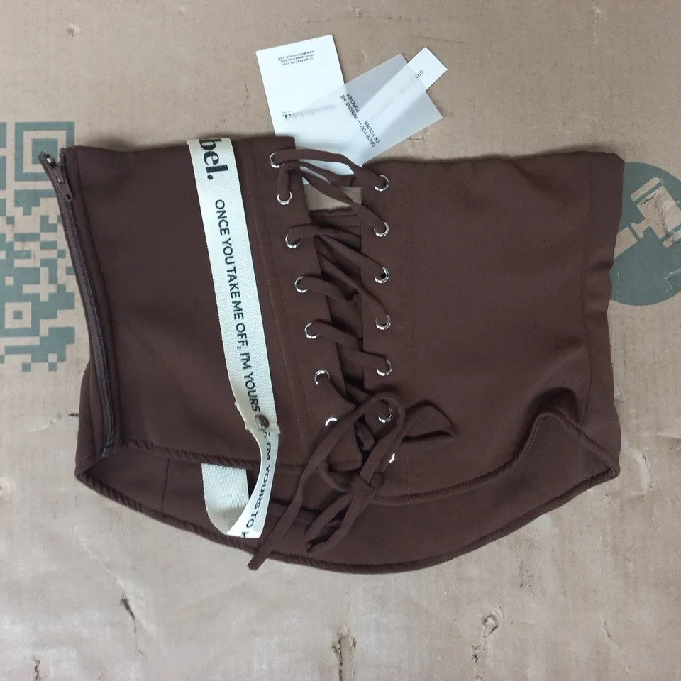 MARS THE LABEL DRESS IN CHOCOLATE SIZE UK 10