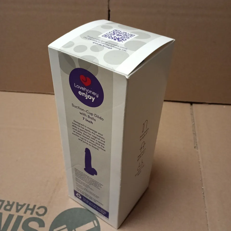 SEALED LOVEHONEY SUCTION CUP 7" DILDO WITH BALLS