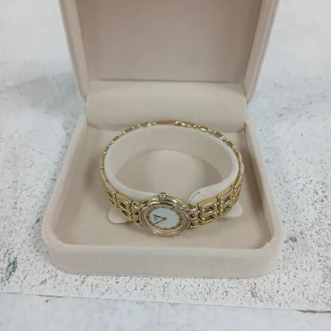 CITIZEN GOLD-TONE LADIES' WRISTWATCH WITH WHITE DIAL ON TWO-TONE BRACELET – IN JEWELLERY BOX