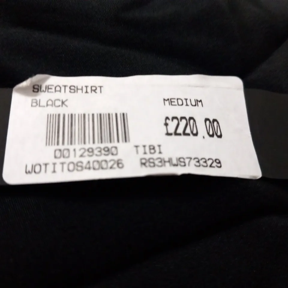 TIBI BLACK SWEATSHIRT SIZE MEDIUM 