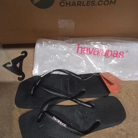 HAVAIANAS FLIP FLOP SANDALS β BLACK, WOMEN'S (EU39-40)