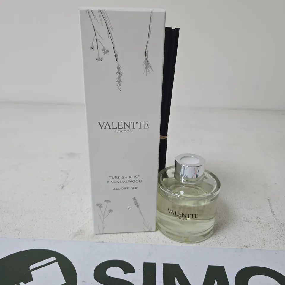 BOXED VALENTTE LONDON REED DIFFUSER (TURKISH ROSE & SANDALWOOD)