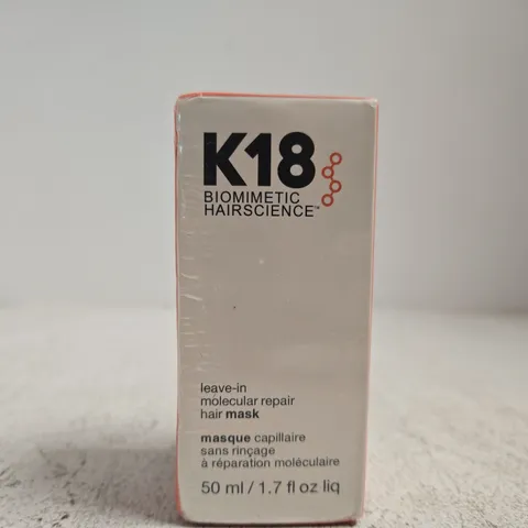 SEALED K18 LEAVE-IN MOLECULAR REPAIR HAIR MASK 50ML