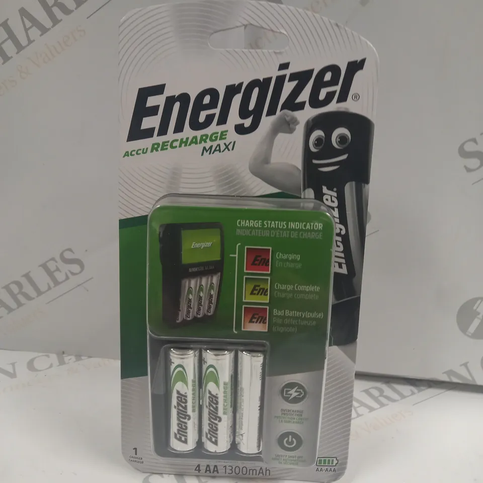 ENERGIZER ACCU RECHARGE MAXI BATTERIES AND CHARGER
