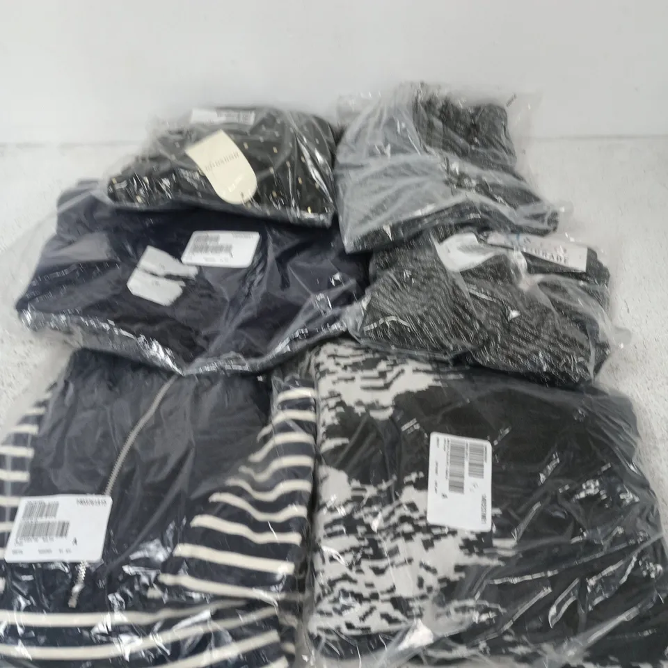 APPROXIMATELY 30 ASSORTED CLOTHING ITEMS IN VARIOUS SIZES, COLOURS & STYLES TO INCLUDE BRANDS SUCH AS RUTH LANGSFORD, MONSOON, CENTIGRADE, ETC - COLLECTION ONLY