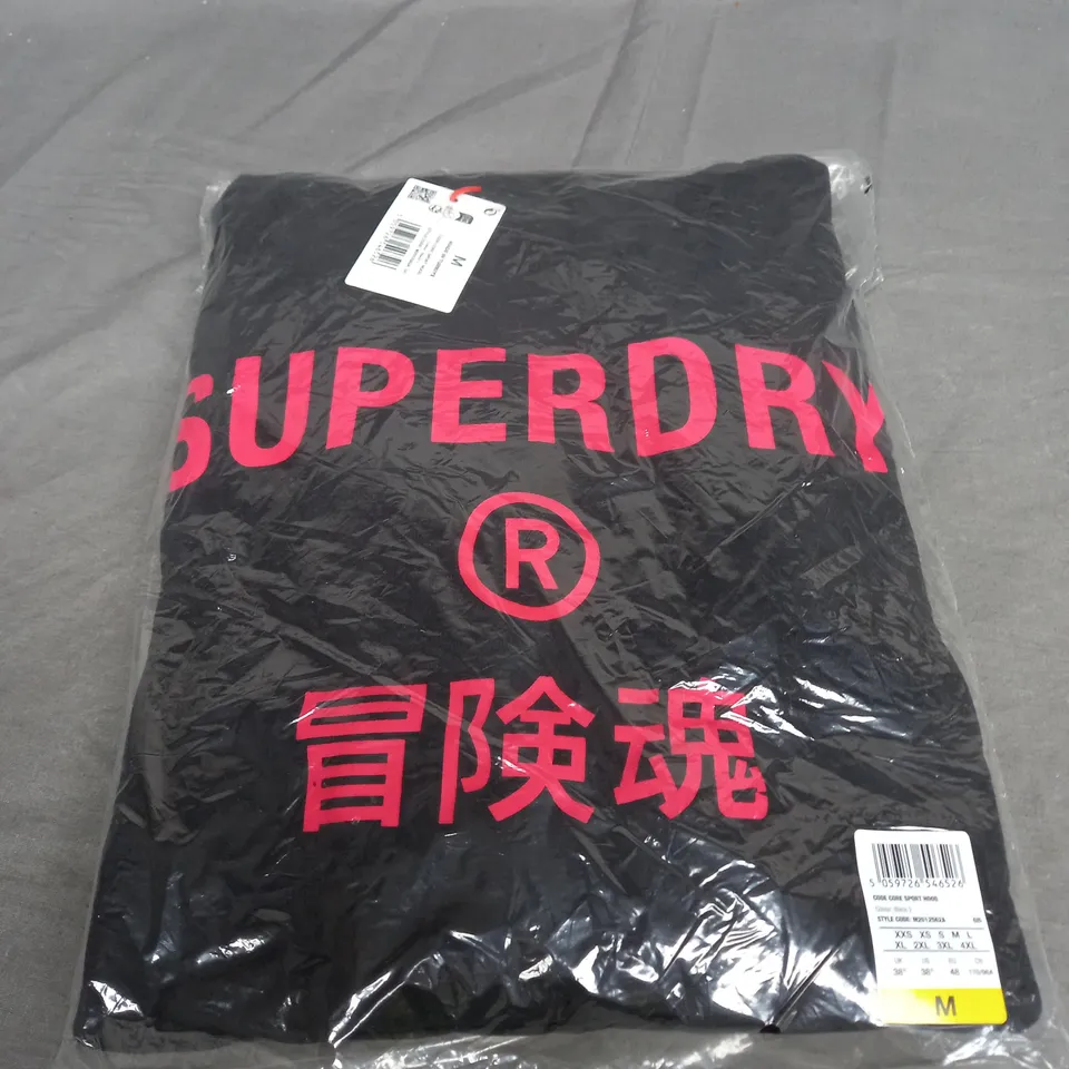 SEALED SUPERDRY CORE SPORT HOODIE IN BLACK - MEDIUM