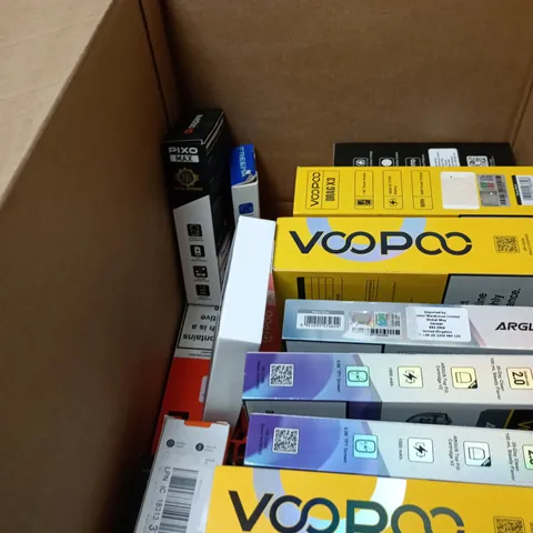 BOX OF APPROXIMATELY 20 ASSORTED ECIGS INCLUDING VOOPOO AND ASPIRE