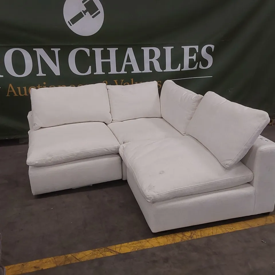 QUALITY DESIGNER MODSOFA FABRIC UPHOLSTERED CORNER SOFA