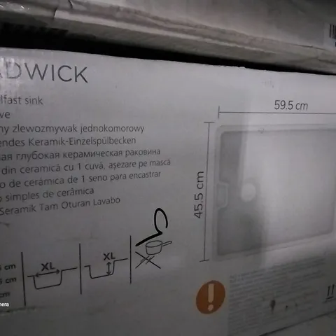 BOXED CHADWICK 1 BOWL BELFAST SINK