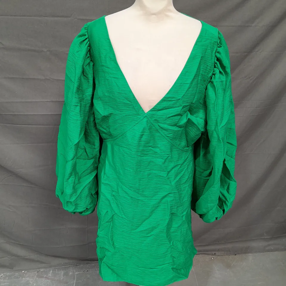 NOBODY'S CHILD ZENDAYA MINI DRESS IN GREEN SIZE 16