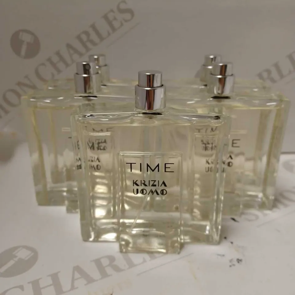 LOT OF 5 X 100ML KRIZIA UOMO TIME EAU DE TOILETTE TESTERS - COLLECTION ONLY 