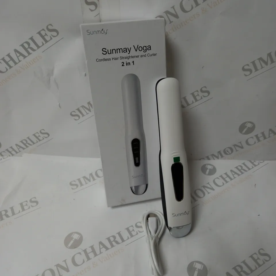 BOXED SUNMAY VOGA CORDLESS HAIR STRAIGHTENER AND CURLER 