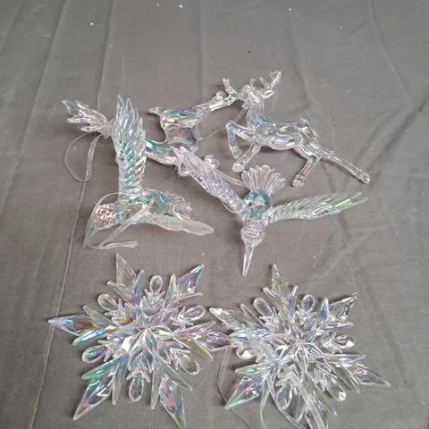 OUTLET JM BY JULIEN MACDONALD SET OF 6 IRIDESECENT DECORATIONS
