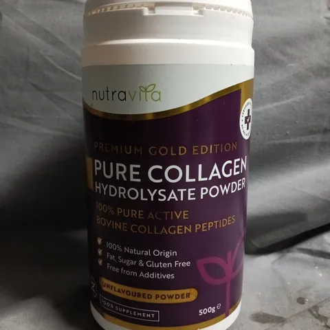 NUTRAVITA PREMIUM GOLD EDITION PURE COLLAGEN HYDROLYSATE POWDER (500G)