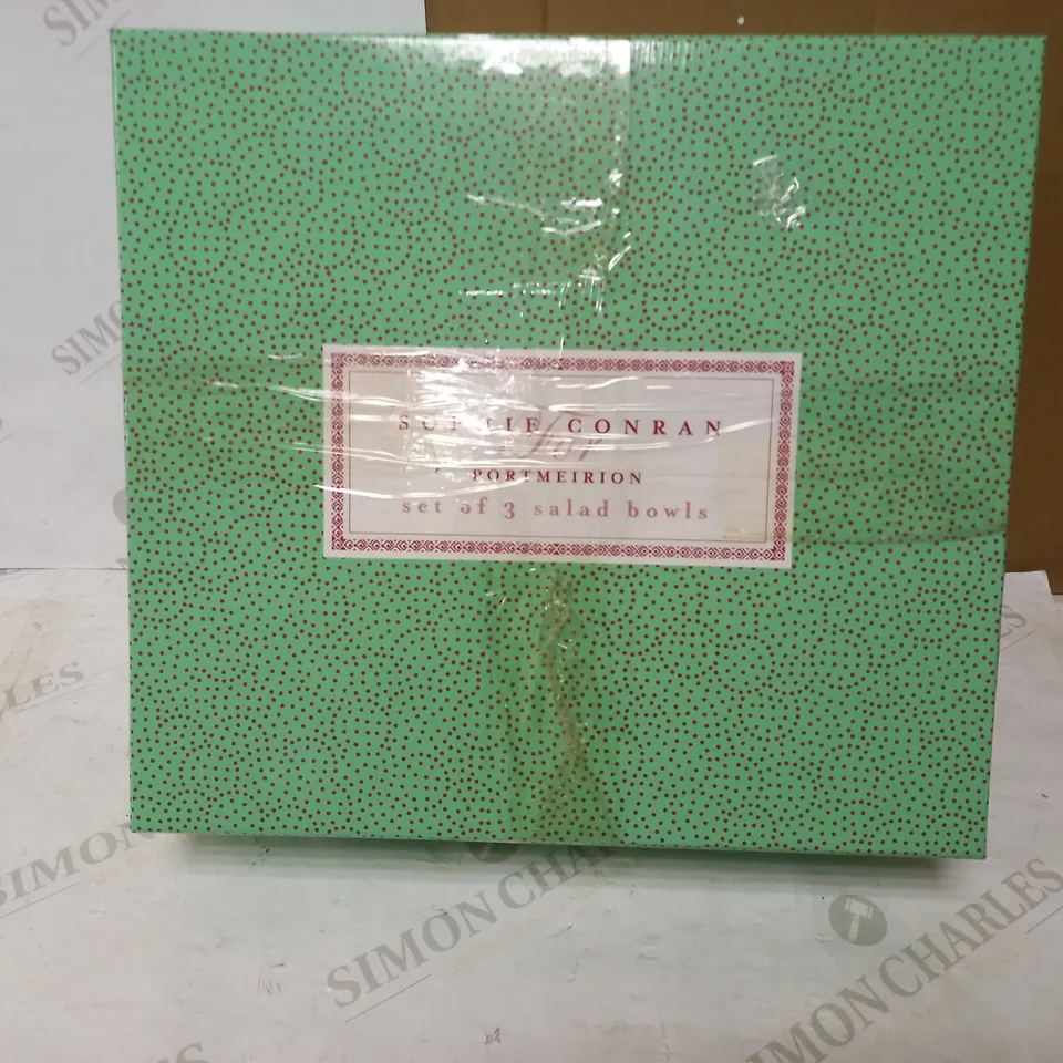 PORT MERION SOPHIE CONRAN SET OF 3 SALAD BOWLS 
