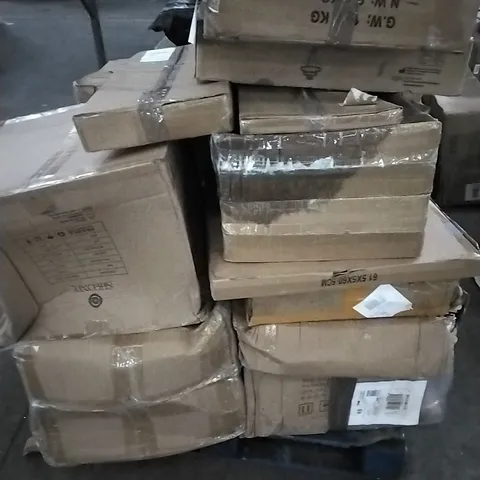 PALLET OF HOUSEHOLD ITEMS TO INCLUDE SHAMPOO CHAIR, CEILING LAMP AND CAMPING TABLE