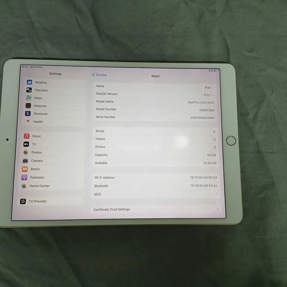 APPLE IPAD PRO 10.5-INCH (GOLD) 64GB – WI‑FI