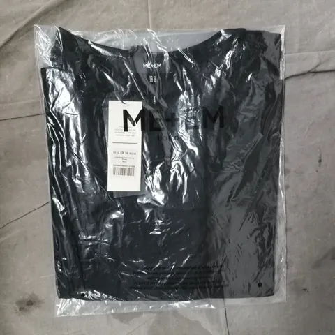 ME+EM LACE INSERT TULLE LAYERING BLOUSE IN BLACK SIZE UK 16