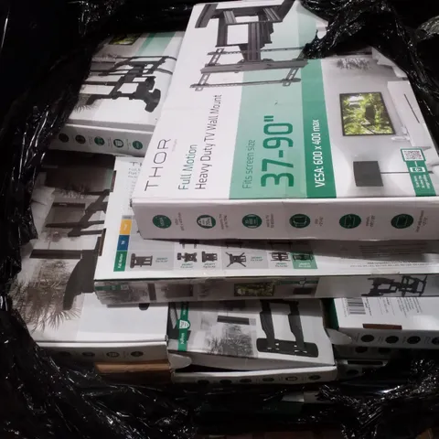 PALLET CONTAINING ASSORTED THOR FULL MOTION HEAVY DUTY TV WALL MOUNTS