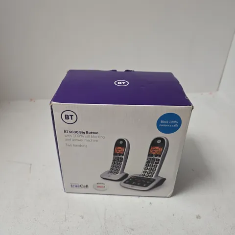 BOXED BT 4600 BIG BUTTON TWO HANDSETS