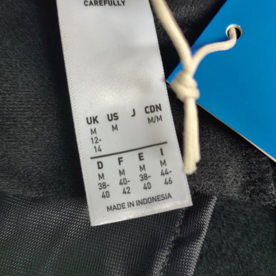 ADIDAS WOMEN'S BLACK TRACK PANTS WITH WHITE STRIPES, UK 12-14