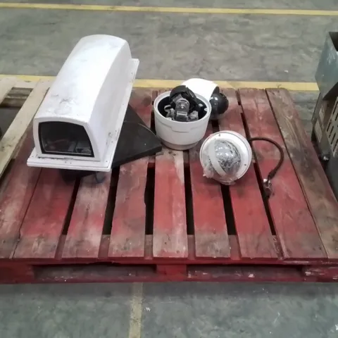 PALLET CONTAINING ASSORTED SECURITY CAMERA PARTS ECT