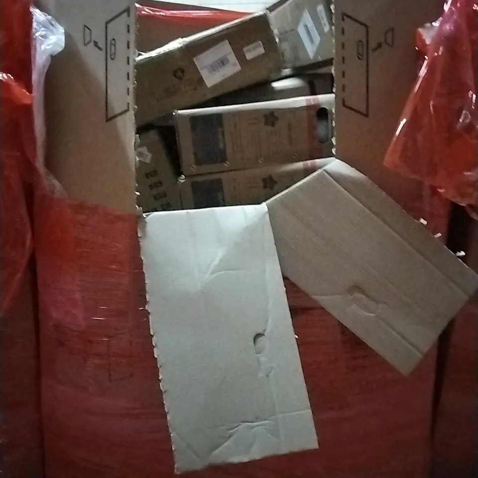 PALLET OF HOUSEHOLD ITEMS TO INCLUDE PAPER SHREDDER, STEAM MOP, POWER STRIP, PLUNGER AND OTHER ASSORTED ITEMS...