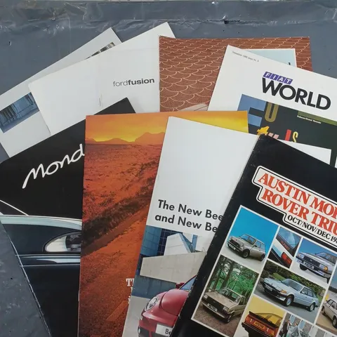 APPROX. 8 OLD CAR MAGAZINES TO INCLUDE FIAT - AUSTIN MORRIS MG - FORD