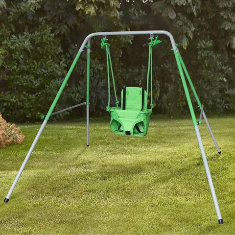 SPORTSPOWER FOLDING NURSERY SWING WITH FABRIC SEAT