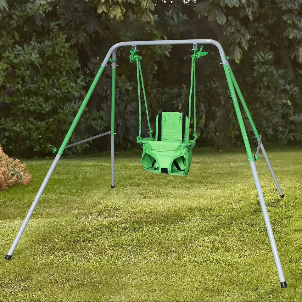 SPORTSPOWER FOLDING NURSERY SWING WITH FABRIC SEAT