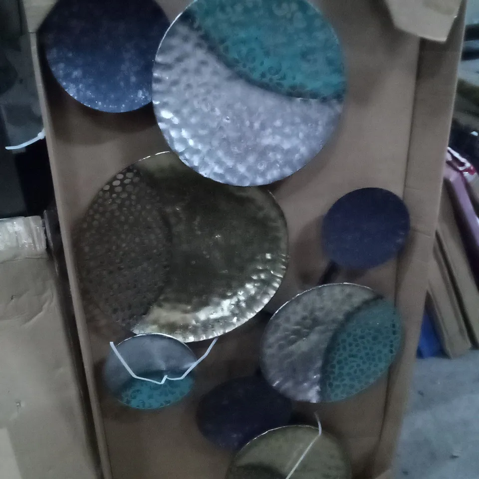 BOXED JUPITER METAL ABSTRACT AND GEOMETRIC DECOR