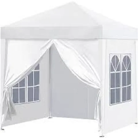 BOXED PORTABLE HEAVY DUTY POP UP GARDEN GAZEBO - WHITE