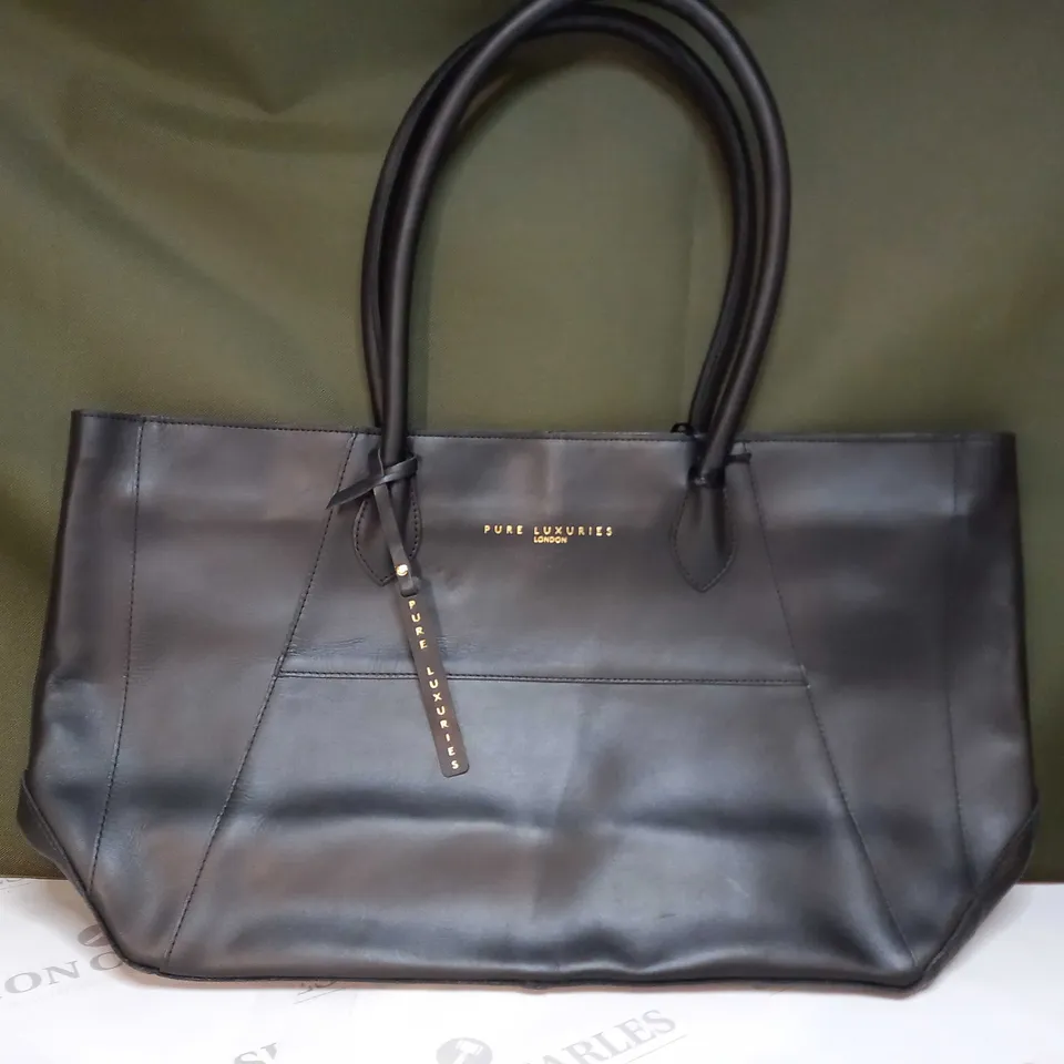PURE LUXURIES LONDON PRESTIGE COLLECTION STORRINGTON BAG IN BLACK