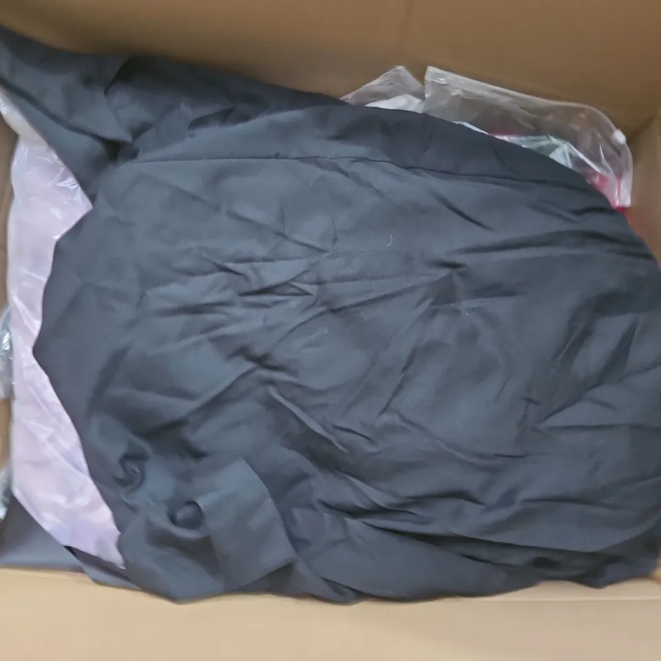 APPROXIMATELY 35 ASSORTED CLOTHING ITEMS IN VARIOUS SIZES, STYLES & COLOURS TO INCLUDE SWEATERS, JACKETS, SHOULDER BAG, ETC - COLLECTION ONLY