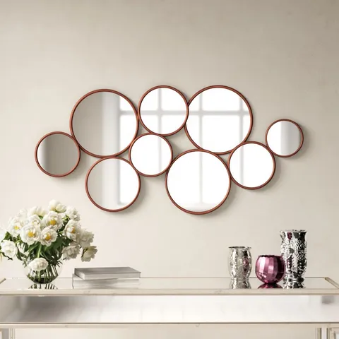 BOXED KARL METAL FLAT WALL MIRROR