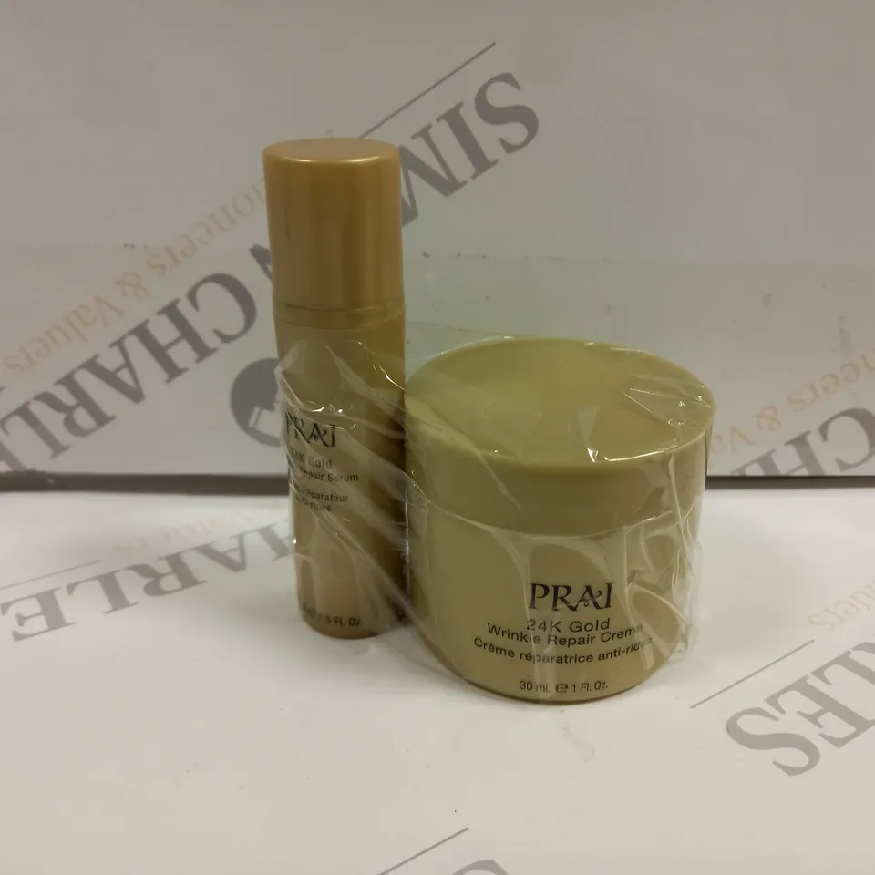PRAI 24K GOLD GOLDEN GLOW DUO 15ML 24K SERUM AND 30ML GOLD CREME
