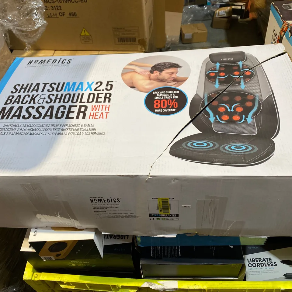 BOXED HOMEDICS SHIATSU MAX 2.5 BACK AND SHOULDER MASSAGER WITH HEAT CBS-2170-EU