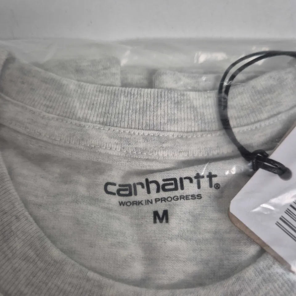 CARHARTT L/S CHASE T-SHIRT – ASH HEATHER / GOLD, M