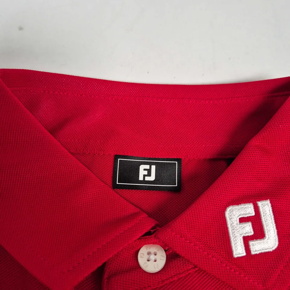FOOTJOY PIQUE SS SHIRT ATH RED - SIZE MEDIUM (M)